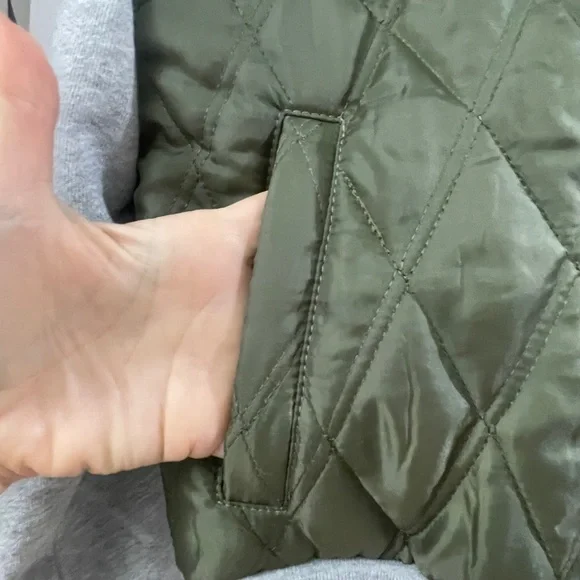 Michael Lauren Quilted Green and Gray Jacket - Picture 4 of 8